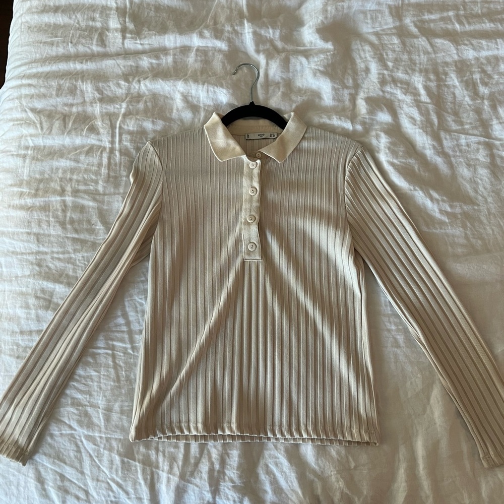 Mango suit knit long sleeve shirt